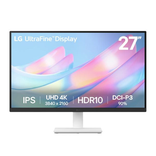 27US500 W.AFAQ LG UltraFine 27 inch 4K UHD IPS Monitor White wr 01a 1