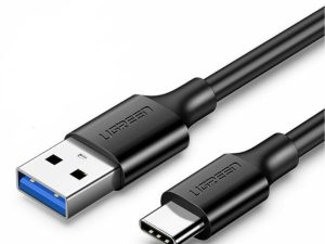 6957303828838_US184-20883-1.jpg UGREEN Type-C to USB-A 3.0 Cable 1.5m – Fast Charging 3A, 5Gbps Sync – Black