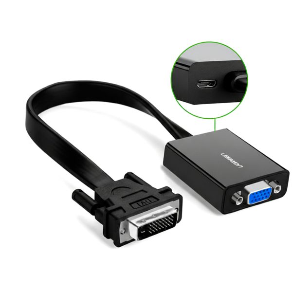 6957303842599_MM108-40259_05-1.jpeg UGREEN DVI-D 24+1 to VGA Active Video Adapter (Male to Female) – Black