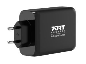 902107 EU Port Connect GaN 130W PD USB Type C Wall Charger Black wr 01 1 902107 EU Port Connect GaN 130W PD USB Type C Wall Charger Black wr 01 1