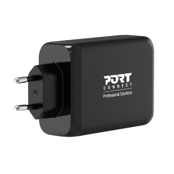 902107 EU Port Connect GaN 130W PD USB Type C Wall Charger Black wr 01 1 902107 EU Port Connect GaN 130W PD USB Type C Wall Charger Black wr 01 1