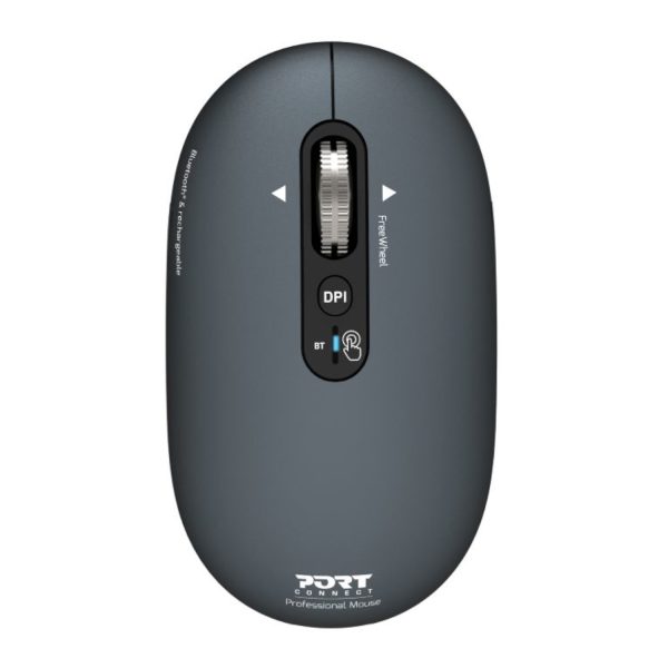 910501 Port Connect PURE MAC Rechargeable Wireless Bluetooth Mouse Shadow wr 01 1
