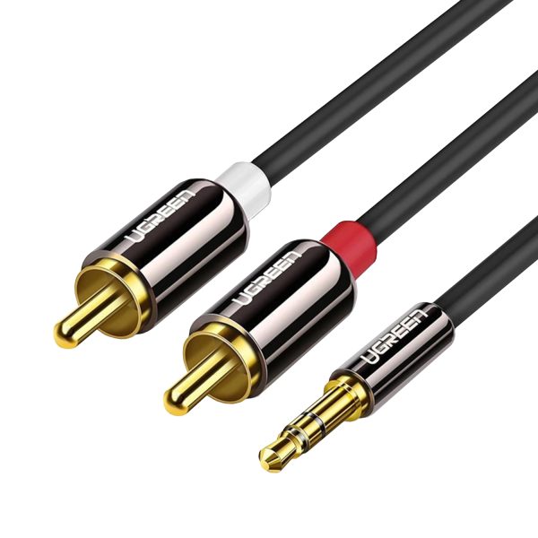 AV116 10749 UGreen UV116 RCA to AUX 3.5mm Audio Cable Black wr 01 1