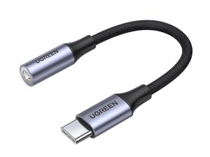 AV161 80154 UGreen USB Type C to 3.5mm 10cm Adapter Grey wr 02 1 AV161 80154 UGreen USB Type C to 3.5mm 10cm Adapter Grey wr 02 1