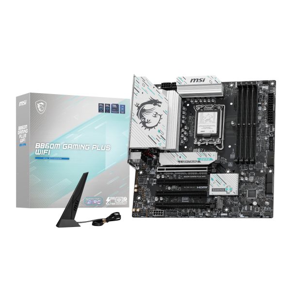 B860MGAMINGPLUSWIFI MSI B860M Gaming PLUS WIFI Intel LGA1851 DDR5 M ATX Motherboard wr 01a 1 B860MGAMINGPLUSWIFI MSI B860M Gaming PLUS WIFI Intel LGA1851 DDR5 M ATX Motherboard wr 01a 1