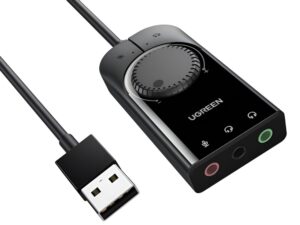 UGREEN CM129-40964 USB-A to 3.5mm External Stereo Sound Adapter - Black