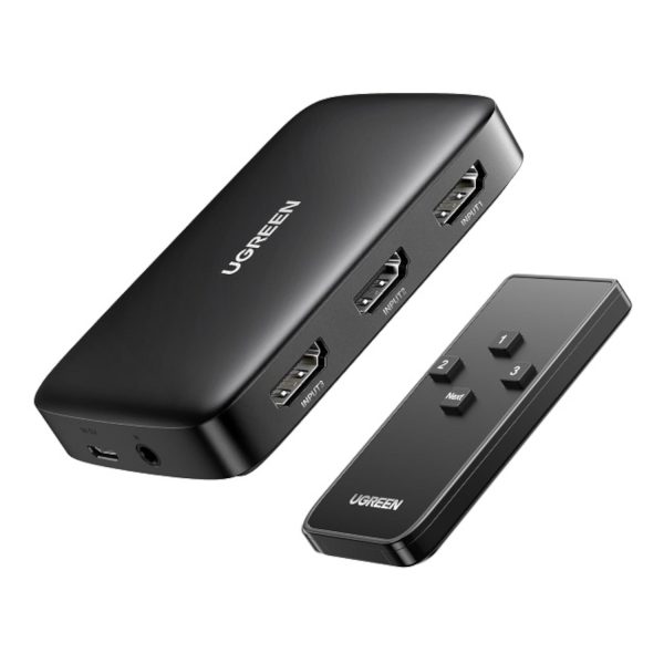 CM332 80125 UGreen CM332 3 in 1 HDMI 1.4 Switch 4K Black wr 01a 1 CM332 80125 UGreen CM332 3 in 1 HDMI 1.4 Switch 4K Black wr 01a 1