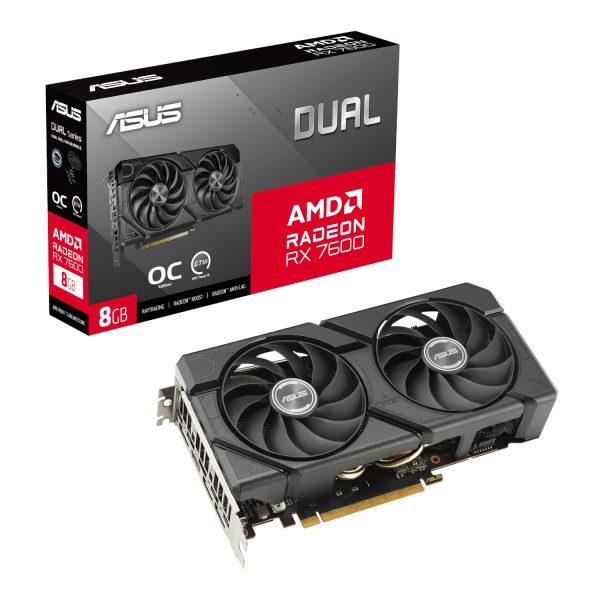 DUAL RX7600 O8G EVO ASUS Dual Radeon RX 7600 EVO OC Edition 8GB GDDR6 Graphics Card wr 01a 1 DUAL RX7600 O8G EVO ASUS Dual Radeon RX 7600 EVO OC Edition 8GB GDDR6 Graphics Card wr 01a 1