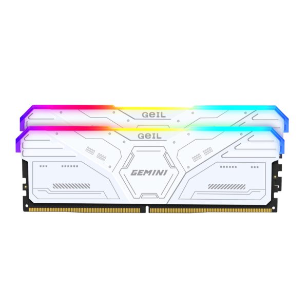 GAMSW532GB6000C36CDC GeIL Gemini RGB 32GB DDR5 6000MHz Desktop Gaming Memory Kit 2 x 16GB – White wr 01 1 GAMSW532GB6000C36CDC GeIL Gemini RGB 32GB DDR5 6000MHz Desktop Gaming Memory Kit 2 x 16GB – White wr 01 1