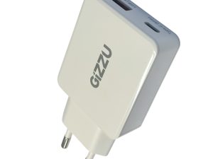 GWCCU65W Gizzu 2 Port 65W GaN Wall Charger White wr 01b 1