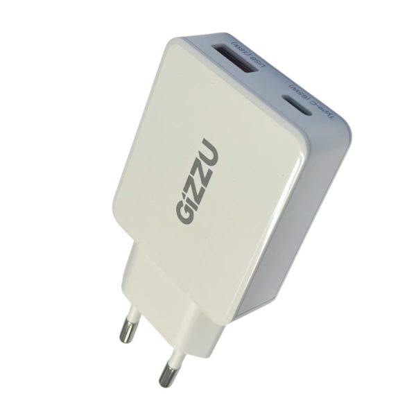 GWCCU65W Gizzu 2 Port 65W GaN Wall Charger White wr 01b 1 GWCCU65W Gizzu 2 Port 65W GaN Wall Charger White wr 01b 1