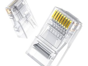 NW120 50961 UGREEN Cat6 RJ45 Modular Plugs Transparent with Gold Contacts 10 Pieces wr 01 1