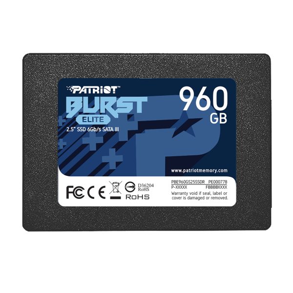PBE960GS25SSDR Patriot Burst Elite 960GB 2.5 inch SATA III SSD Black wr 01 1 PBE960GS25SSDR Patriot Burst Elite 960GB 2.5 inch SATA III SSD Black wr 01 1