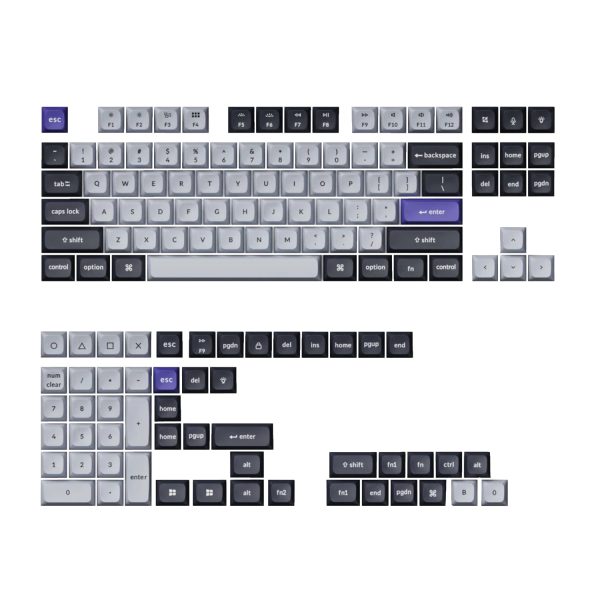 PBT 46 Keychron Double Shot KSA PBT Keycap Set Dark Grey White Smoke wr 01a 1 PBT 46 Keychron Double Shot KSA PBT Keycap Set Dark Grey White Smoke wr 01a 1