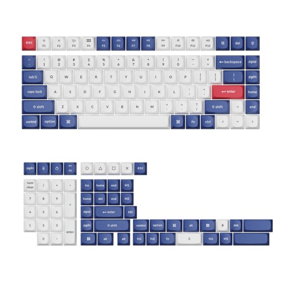PBT 53 Keychron Double Shot PBT OSA Full Set Keycap Set Blue White wr 01a 1 PBT 53 Keychron Double Shot PBT OSA Full Set Keycap Set Blue White wr 01a 1