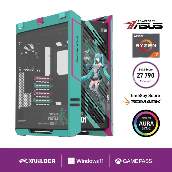 PCB HATSUNE MIKU 01 PCBuilder Ryzen 7 9800X3D MIKU Windows 11 Gaming PC wr 01a