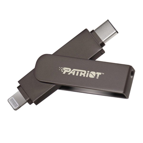 PI256GSKM30CL Patriot iLuxe Stick C 256GB USB 3.2 GEN 1 Type C Lightning Flash Drive Black wr 01a 1 PI256GSKM30CL Patriot iLuxe Stick C 256GB USB 3.2 GEN 1 Type C Lightning Flash Drive Black wr 01a 1