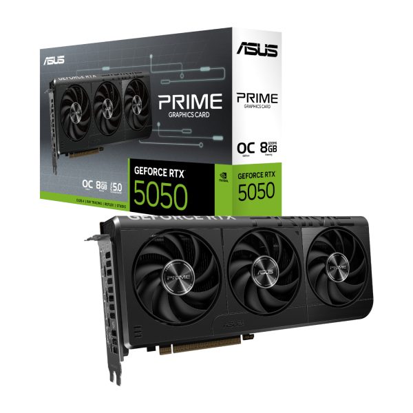 PRIME RTX5050 O8G ASUS Prime GeForce RTX™ 5050 8GB GDDR6 OC Edition Graphics Card wr 01 1 PRIME RTX5050 O8G ASUS Prime GeForce RTX™ 5050 8GB GDDR6 OC Edition Graphics Card wr 01 1