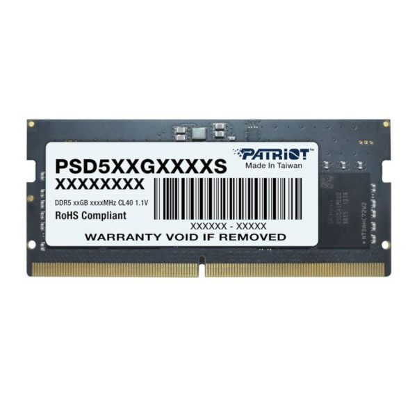 PSD516G480081S Patriot Signature Line 16GB 4800MHz DDR5 SODIMM Notebook Memory wr 01a 1 PSD516G480081S Patriot Signature Line 16GB 4800MHz DDR5 SODIMM Notebook Memory wr 01a 1