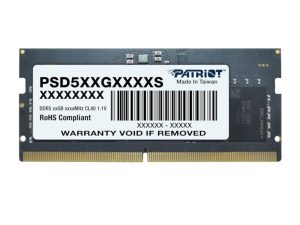 PSD58G560041S Patriot Signature Line 8GB 5600MHz DDR5 SODIMM Notebook Memory wr 01 1 PSD58G560041S Patriot Signature Line 8GB 5600MHz DDR5 SODIMM Notebook Memory wr 01 1