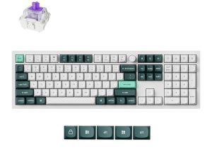 Q6H P1 Keychron Q6 HE QMK Full size Wireless Custom Mechanical Keyboard Nebula Switch – Shell White wr 01a 1