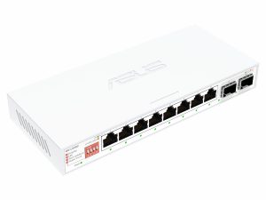 QG-U1080_ASUS-8-Port-Unmanaged-switch_01-1.jpeg ASUS 8x2.5G + 2x10G SFP+ Unmanaged Network Switch- White