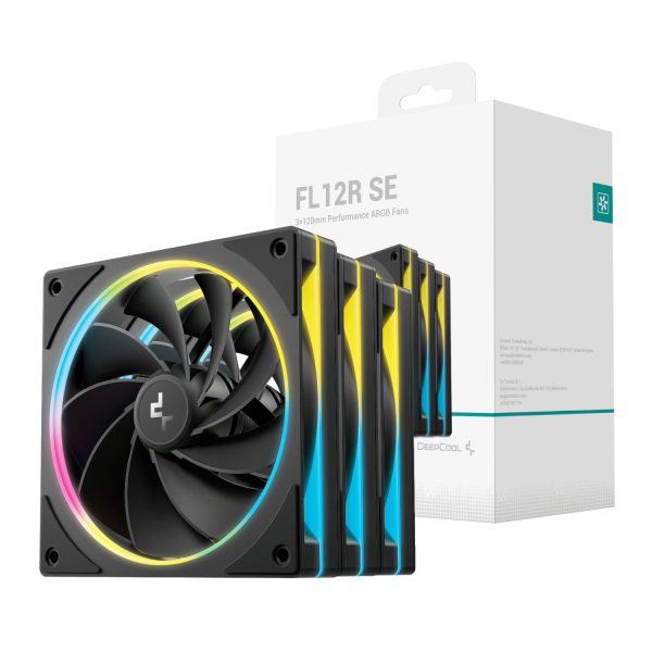 R FL12RSE BKAPN3 G DeepCool FL12R SE 3 in 1 ARGB Fan Pack Black wr 01a 1