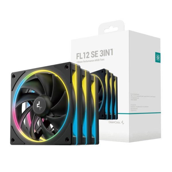 R FL12SE BKAPN3 G DeepCool FL12 SE 3 in 1 ARGB Fan Pack Black wr 01a 1 R FL12SE BKAPN3 G DeepCool FL12 SE 3 in 1 ARGB Fan Pack Black wr 01a 1