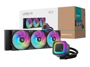 R LE360 BKAMMC G 2 DeepCool LE360 V2 ARGB 360mm AIO Liquid Cooler Black wr 01 1 R LE360 BKAMMC G 2 DeepCool LE360 V2 ARGB 360mm AIO Liquid Cooler Black wr 01 1