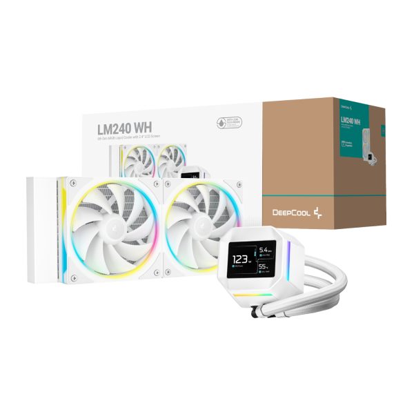 R LM240 WHDMMC 1 DeepCool LM240 ARGB 240mm AiO Liquid Cooler White wr 01a 1 R LM240 WHDMMC 1 DeepCool LM240 ARGB 240mm AiO Liquid Cooler White wr 01a 1
