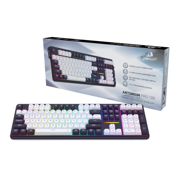 RD K745WB RGB PRO Redragon K745 Pro ANTONIUM Full size Mechanical Gaming Keyboard wr 01 1 RD K745WB RGB PRO Redragon K745 Pro ANTONIUM Full size Mechanical Gaming Keyboard wr 01 1