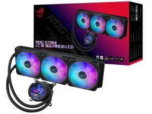 ROGSTRIXLCIII360ARGBLCD Asus ROG STRIX LC III 360 ARGB LCD All in one CPU Liquid Cooler Black wr 01a