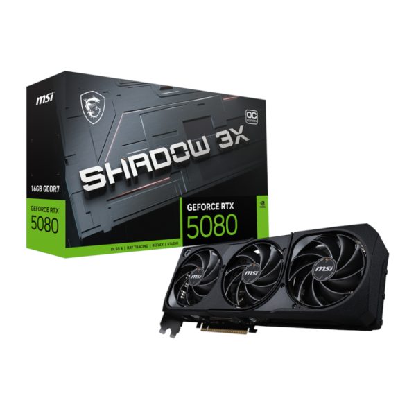 RTX5080SHADOW3XOC16GB MSI Nvidia GeForce RTX 5080 Shadow 3X OC 16GB Graphics Card wr 01a 1 RTX5080SHADOW3XOC16GB MSI Nvidia GeForce RTX 5080 Shadow 3X OC 16GB Graphics Card wr 01a 1