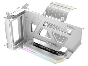 SHIFT ARGB WHT Antec Vertical GPU Bracket with PCIE 4.0 Riser Cable Shift ARGB White wr 01 1 SHIFT ARGB WHT Antec Vertical GPU Bracket with PCIE 4.0 Riser Cable Shift ARGB White wr 01 1