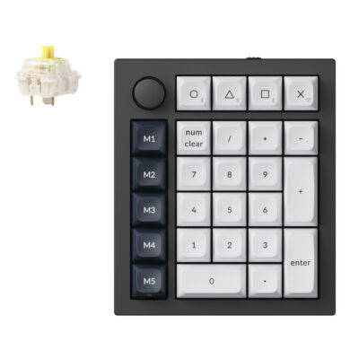 Q0M M4 Keychron Q0 Max QMK Gateron Jupiter Banana RGB Wireless Custom Number Pad Carbon Black wr 01a 1.jpg