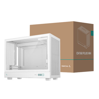 R CH160 WHNGM0 G DeepCool CH160 PLUS Micro ATX Chassis White wr 01a 1.jpg