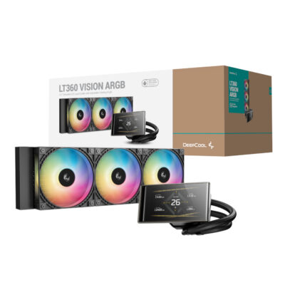 R LT360VISIONBKAMMC G 1 DeepCool LT360 Vision ARGB 4.5 inch LCD All in one CPU Liquid Cooler Black wr 01a 1.jpg