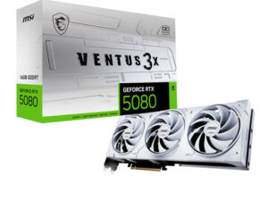 RTX5080VENTUS3XOC16GBWH MSI GeForce RTX™ 5080 16G VENTUS 3X OC White Graphics Card wr 01a RTX5080VENTUS3XOC16GBWH MSI GeForce RTX™ 5080 16G VENTUS 3X OC White Graphics Card wr 01a